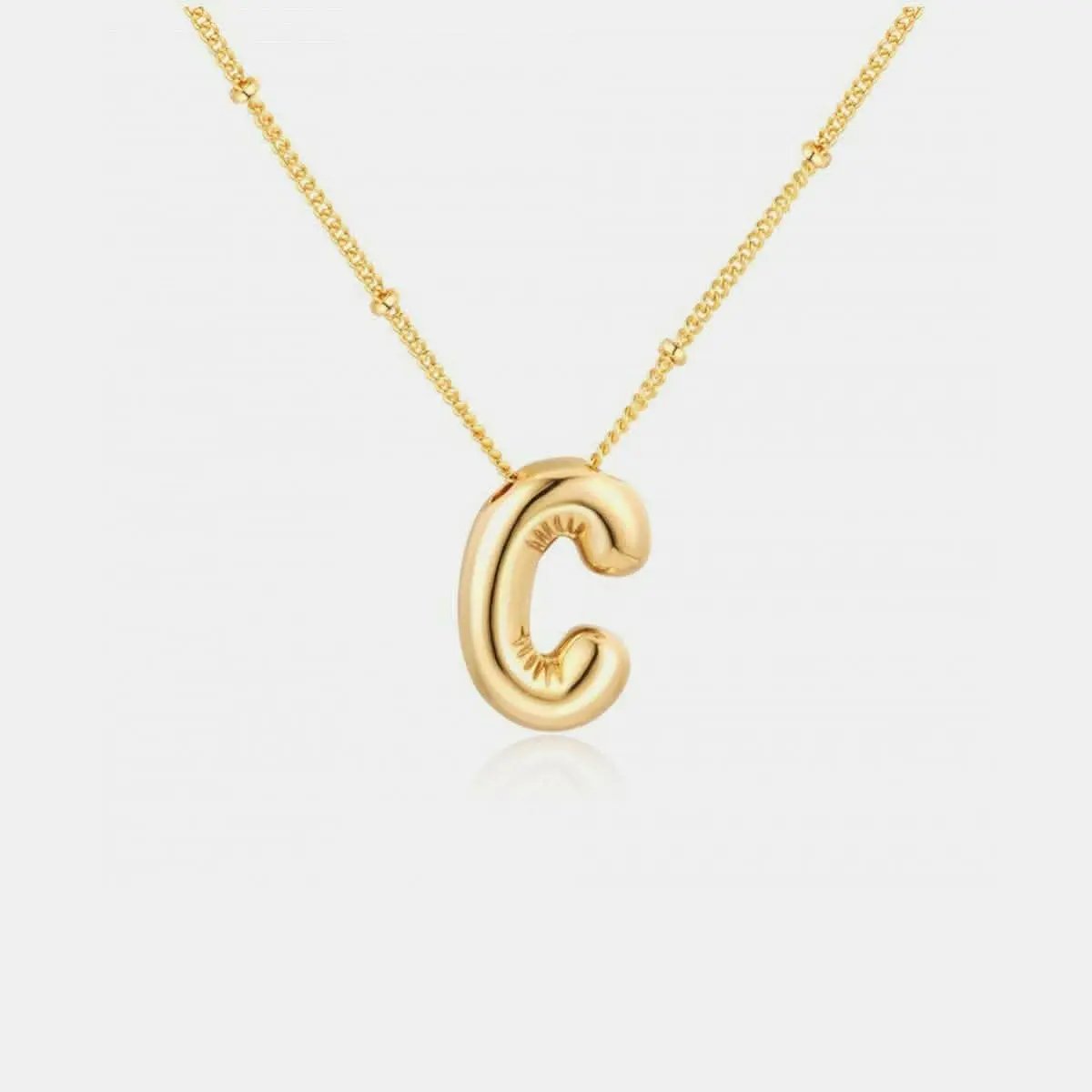 Personalized gold initial necklace - Love Salve